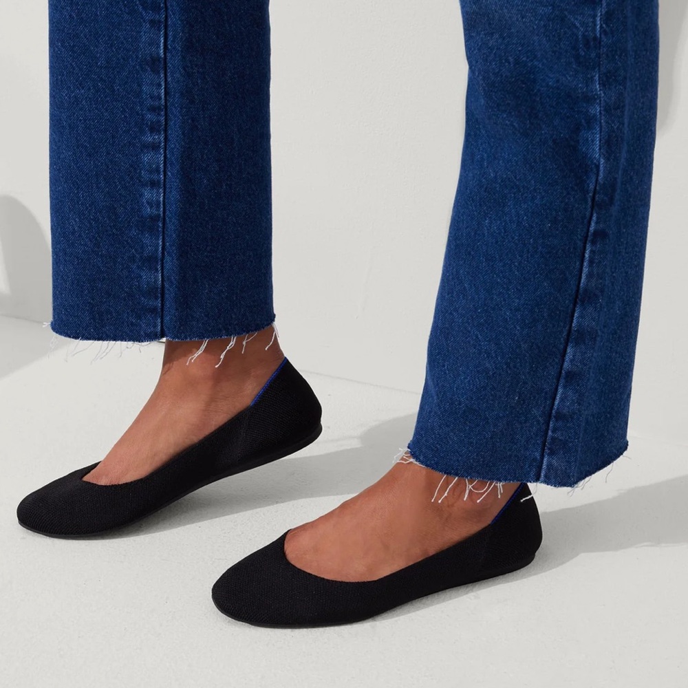 Rothy’s Black The Square Flats Size 8